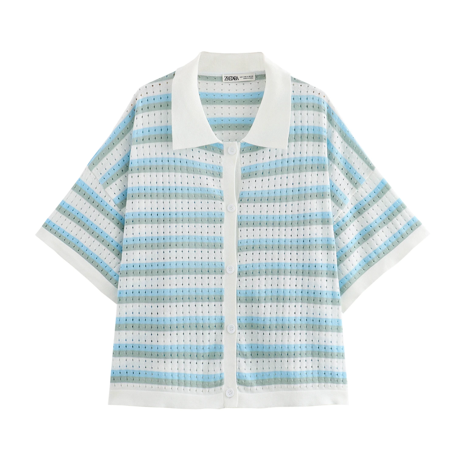 Женский повседневный вязаный комплект в полоску