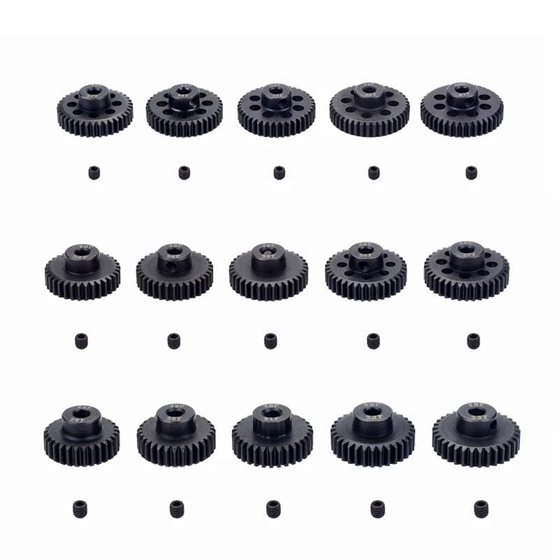

5PCS 48DP 3.175Mm Metal Pinion Motor Gear Set For 1/10 RC Car Motor