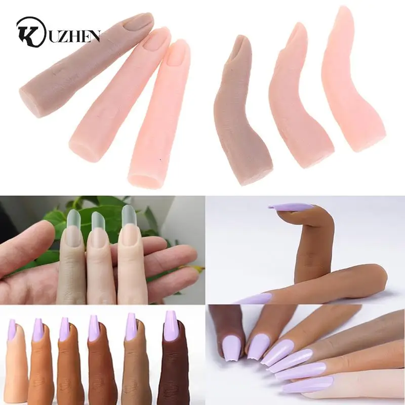 

Nail Silicone Practice Finger Model Tool With Joints Bendable Silicone Fake Finger DIY For Training Accesories