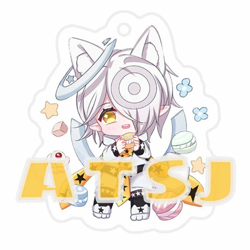 

3D Anime Aotu World Figure Keychains Acrylic Zinc Alloy Key Holder Jewelry Child School Bag Accessories Teens Fans Gifts Trinket