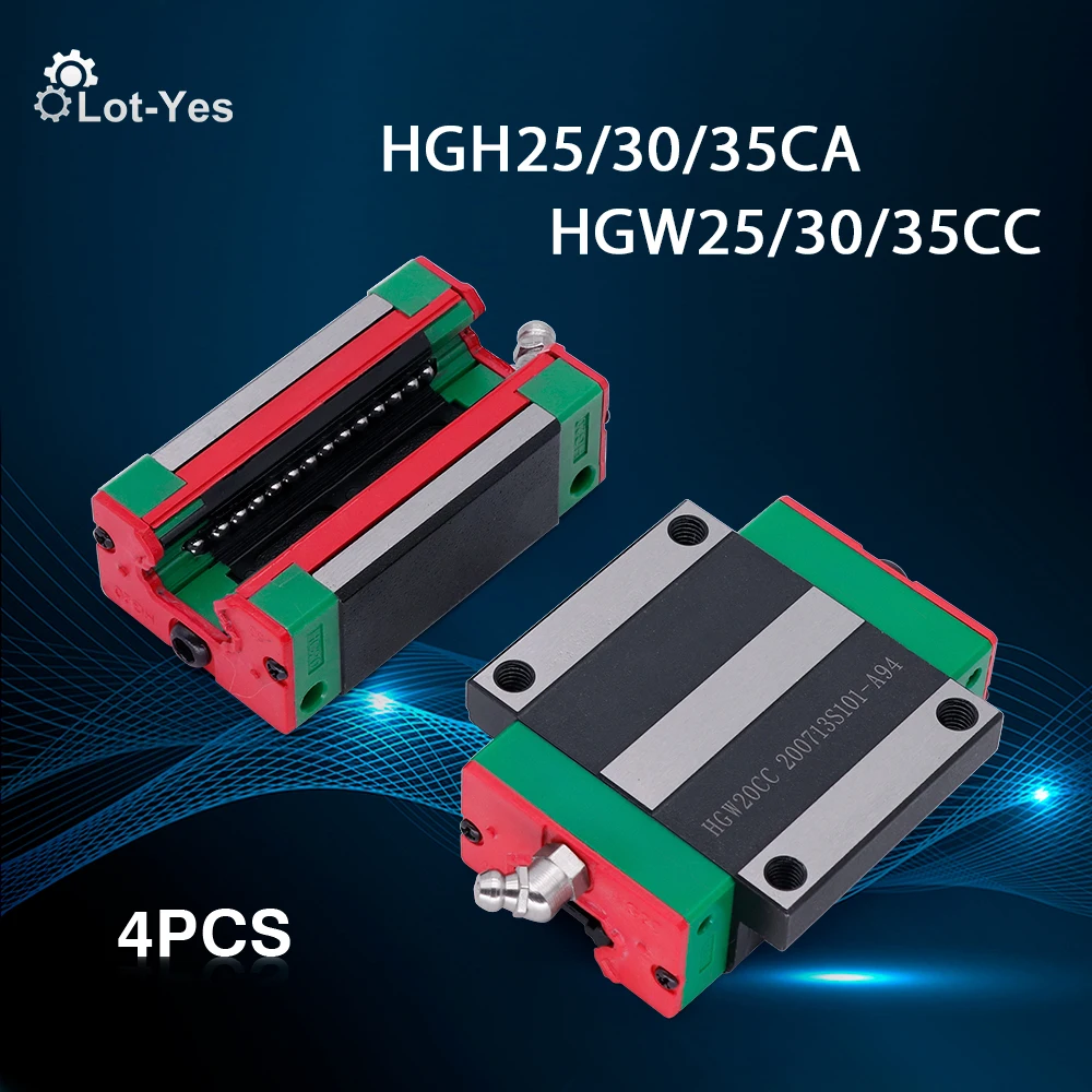 

HGH25CA HGH30CA HGH30CA HGW25CC HGW30CC HGW35CC Linear Rail Square bearing slider Flang Block Swap For hiwin hgr25 hgr30 HGR35