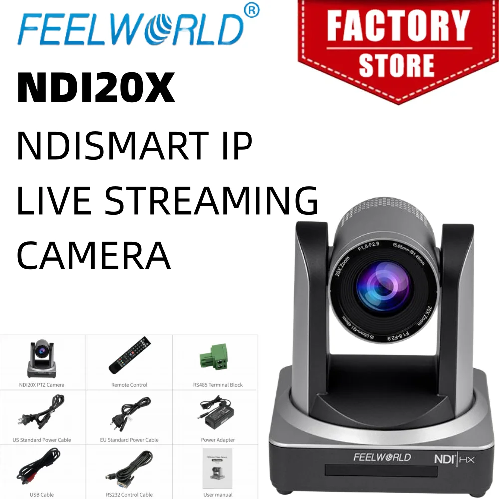 FEELWORLD NDI20X 1080P @ 60 HD потоковая камера с несколькими видеовыходами и