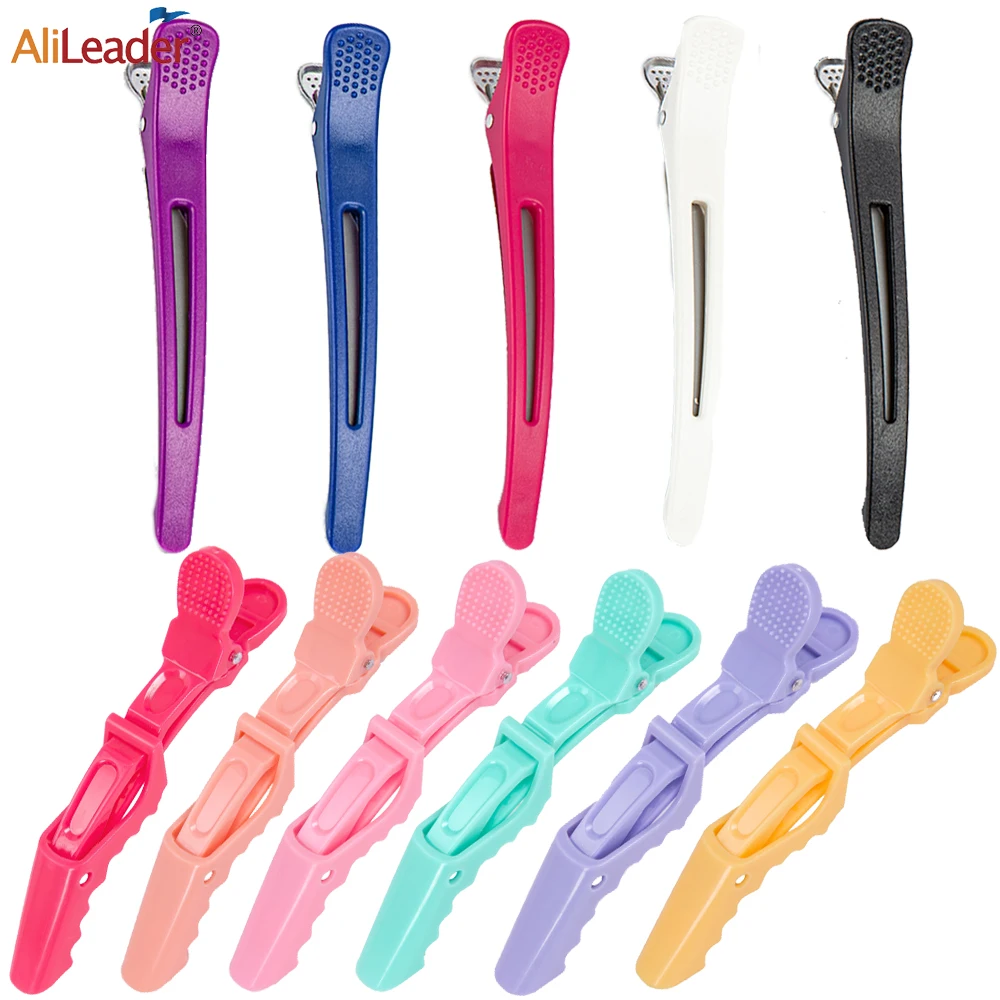 

Professional Hair Clip 6Pcs/Lot Alligator Hair Clips Hairdressing Clamps Clips Rubber Hair Sectioning Clip Duck Bill Hairpin