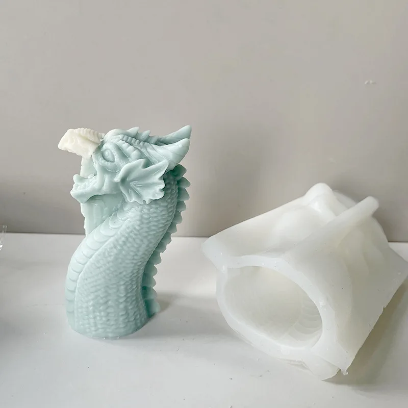 

Chinese Dragon Silicone Candle Mold DIY Faucet Animal Candle Making Soap Resin Craft DIY Handmade Soap Ornament Mold