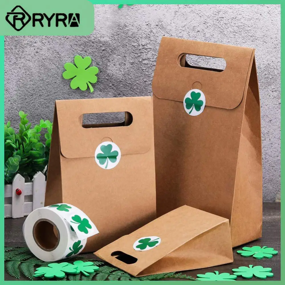 

500pcs Labels St. Patrick's Day Stickers Shamrock Roll Stickers 1inch Adhesive Label For Kids Decoration Stationery Sticker