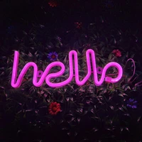 hello figure led neon lights hanging table signs lamp shop greeting decor home wedding window night light ornaments gift