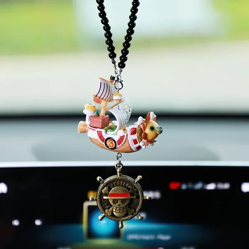 Фото Новая фигурка Луффи из аниме One Piece, 6 см, модель Thousand Sunny, подвеска на зеркало заднего вида автомобиля, подарок, популярная игрушка №1