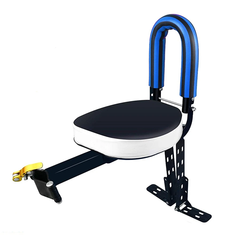 

Child Bike Seat, Portable Foldable Front Mount Kids Seat,for Children 2-6 Years, Detachable Child Bicycle Seat,Blue