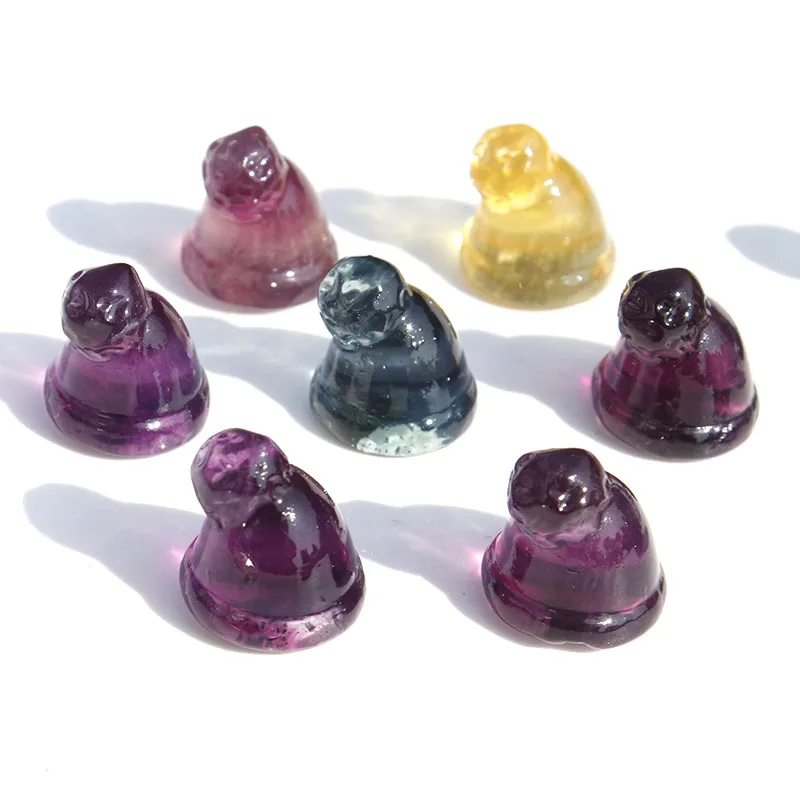 

Free Shipping !!! 10 / 20 / 30 Pcs Random Picking Natural Rainbow Fluorite Crystal Christmas Hat
