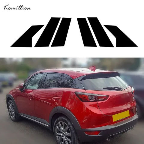 Автомобильные стойки для Mazda CX-3 2016 2017 2018 2019 2020 2021 глянцевое пианино черные наклейки на дверь окно отделка автомобильные аксессуары