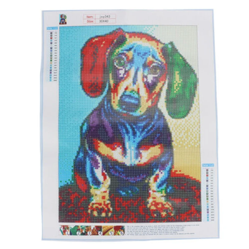 

5D Diamond Painting Cute Animal Dog DIY Cross Stitch Sticker Diamond Embroidery Round Diamond Mosaic Handmade Birthday Gifts
