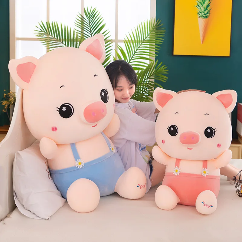 

New Cute Piggy With Braces Pig Kawaii Plush Toys Cartoon Comic Anime Model Doll Stuffed Toy Christmas Gift For Children