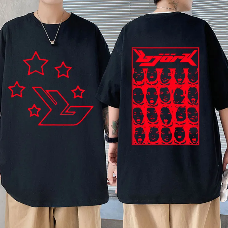 

90s Singer Bjork Army of Me Post Music Album T Shirt Fashion retro punk Cotton T Shirts Unisex Hip Hop Oversized Tees Streetwear