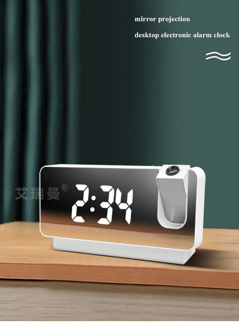 Цифровой будильник цифровые комнатные часы простые Проекционные светодиодные