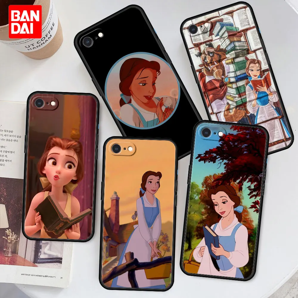

Cover Case for iPhone 6 6s 7 8 X XR XS Max SE 2020 Plus 6plus 7plus 8plus Bag Capa Armor Phone Soft Disney Belle Cartoon Anime
