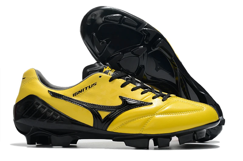 

Authentic Mizuno Creation Wave Ignitus FG Men's Sports Shoes Mizuno Outdoor Sneakers Yellow/Black Color Size Eur 40-45