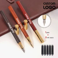 pen 5ink sacs business mahogany fountain pen custom logo pen personalized gift wedding ad office supplies school stationery