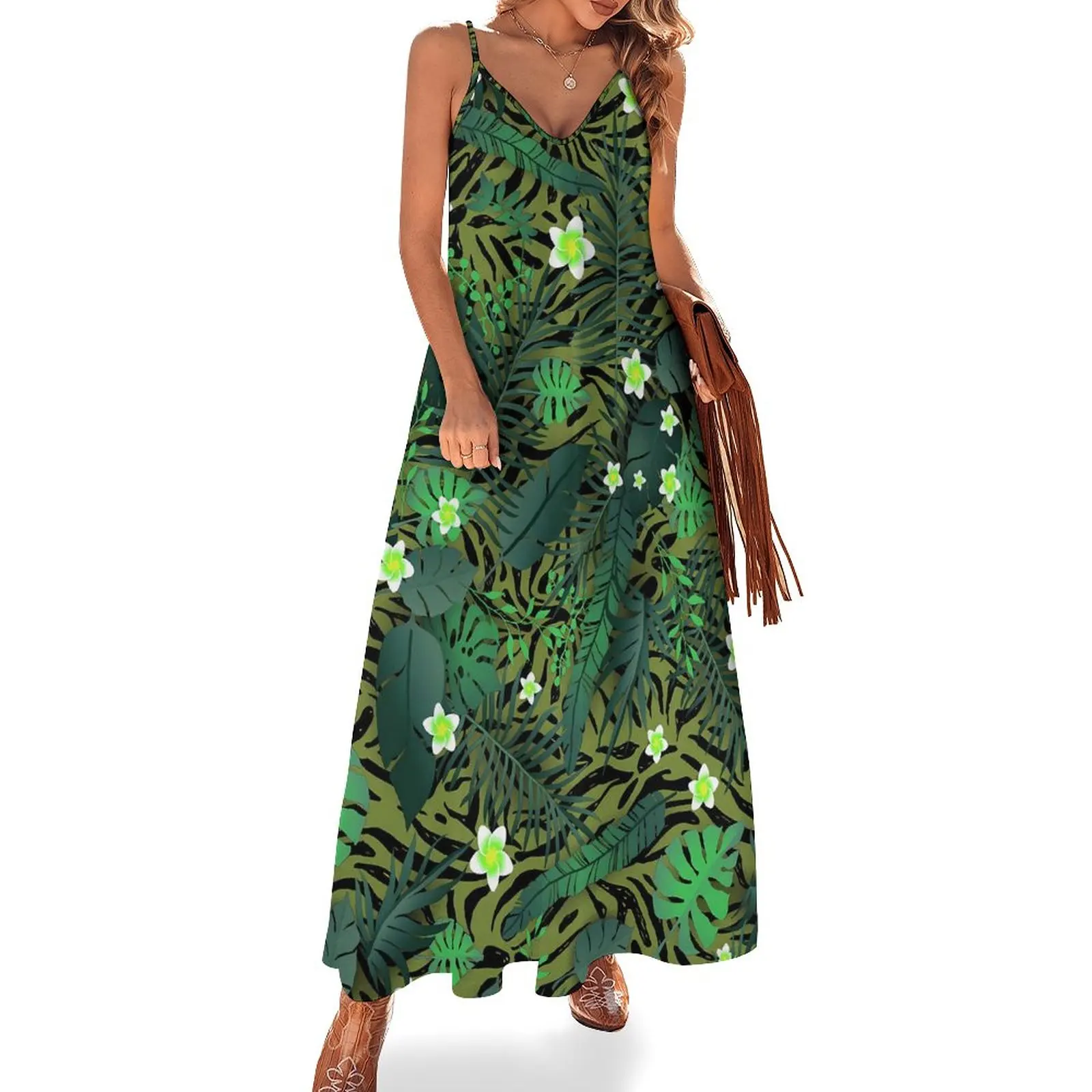 

Женское длинное платье с V-образным вырезом, большого размера