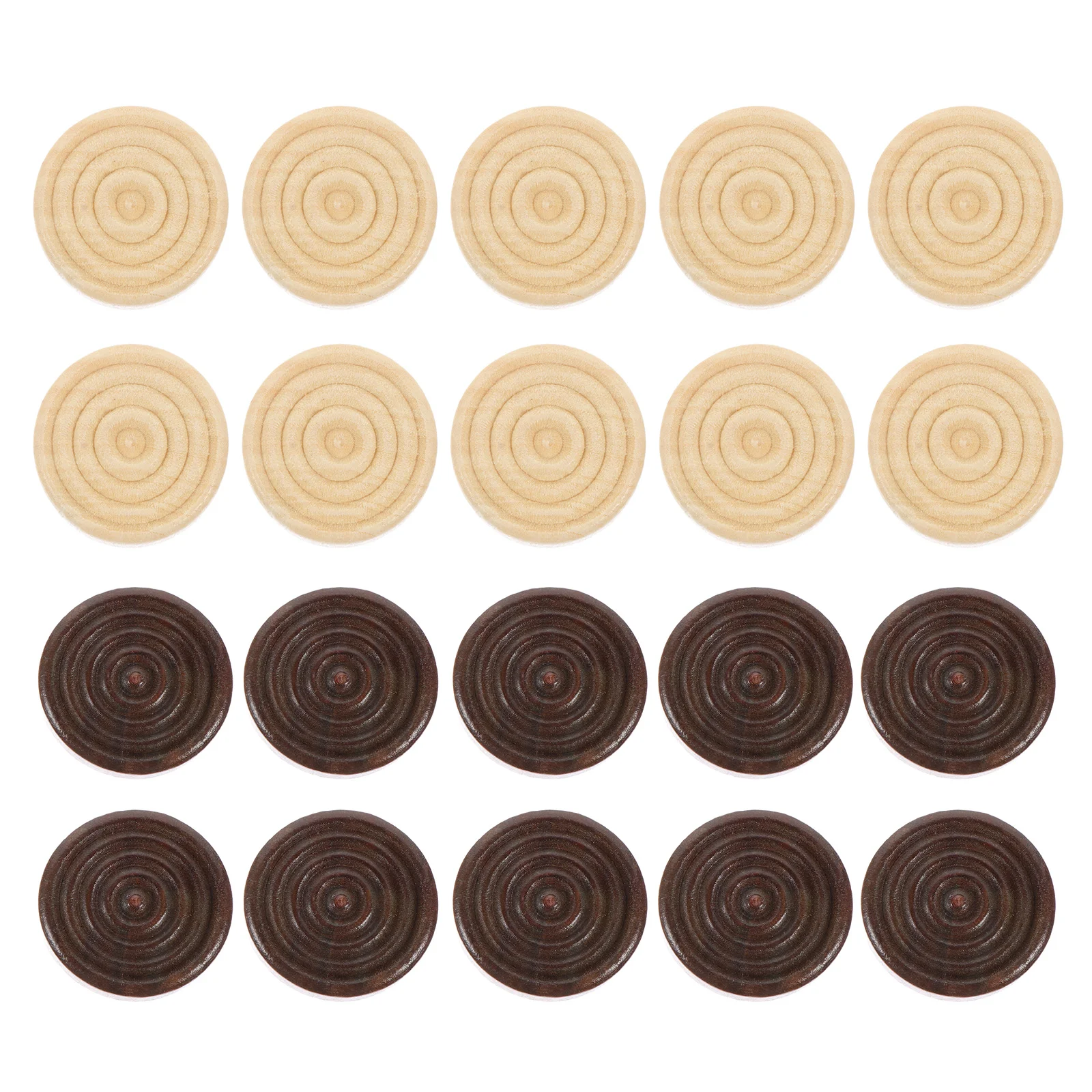 

48 Pcs Chess Accessories Chinese Round Checkers Game Supplies Draughts Wooden Universal Travel