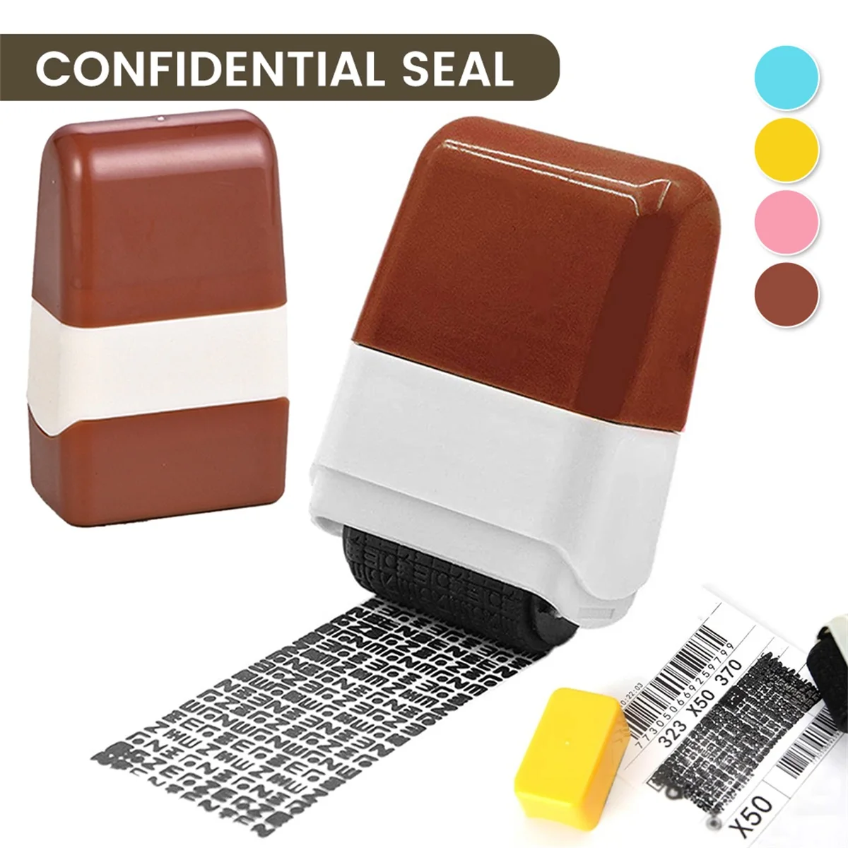 

Security Roller Stamp Identity Protection Roller Stamps 1.06in Portable Self-Inking Identity Theft Protection Roller Stamp