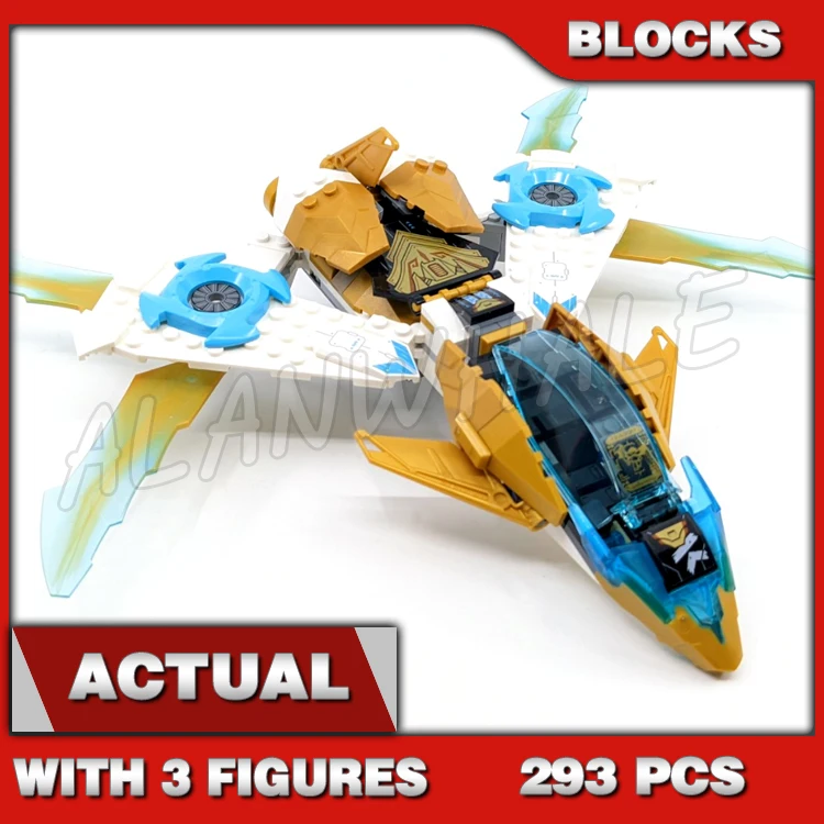 

293 шт. Shinobi Zane Golden Dragon Jet Fighter самолёт Golden Dragon Cole 60099 строительные блоки игрушки совместимы с моделью
