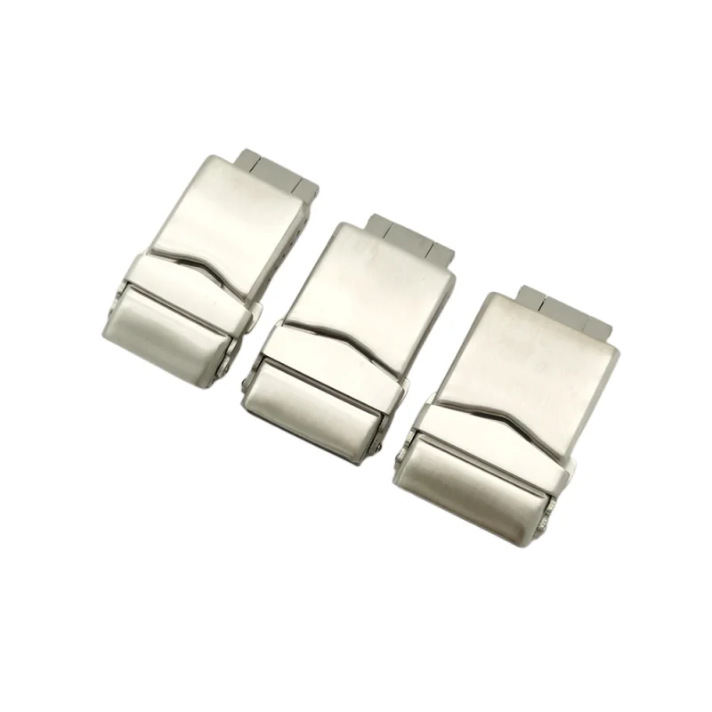 18MM 20MM 22MM Silver Black 316L Stainless Steel Double Safety Turtleback buckle Fit For Water Ghost Diving Watch