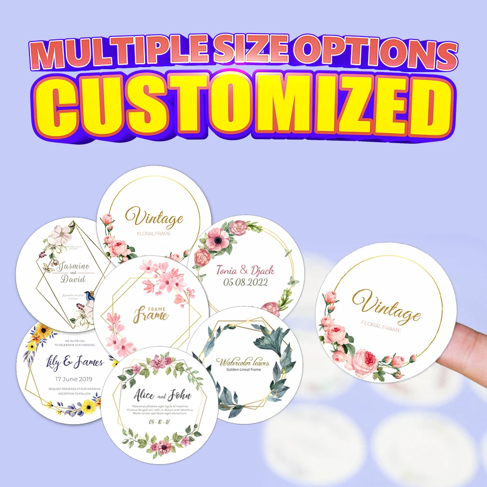 

Personalized Round Circle Label Stickers Custom Wedding Stickers Bridal Shower Baptism Communion Bar Mitzvah Favors