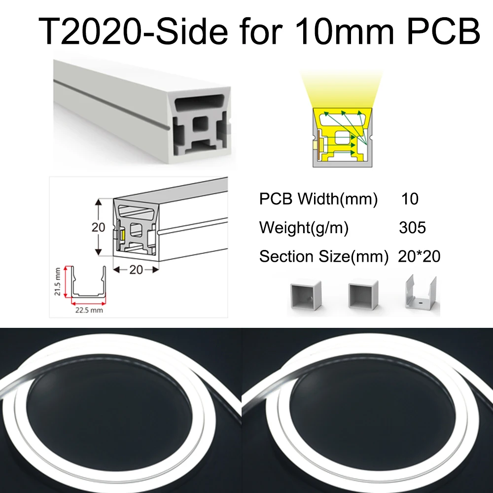 

5m T2020 White Led Tube