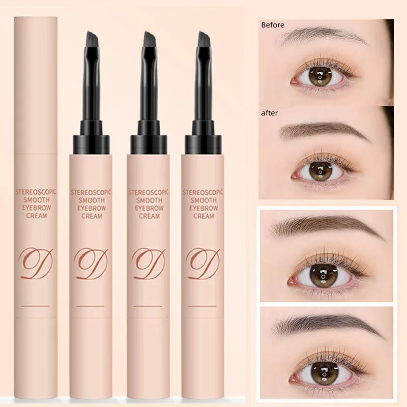 

Waterproof Eyebrow Dyeing Cream Pencil with Brush Natural Lasting Non-smudge Brown Grey Setting Dye Eye Brow Pen Makeup Cosmetic