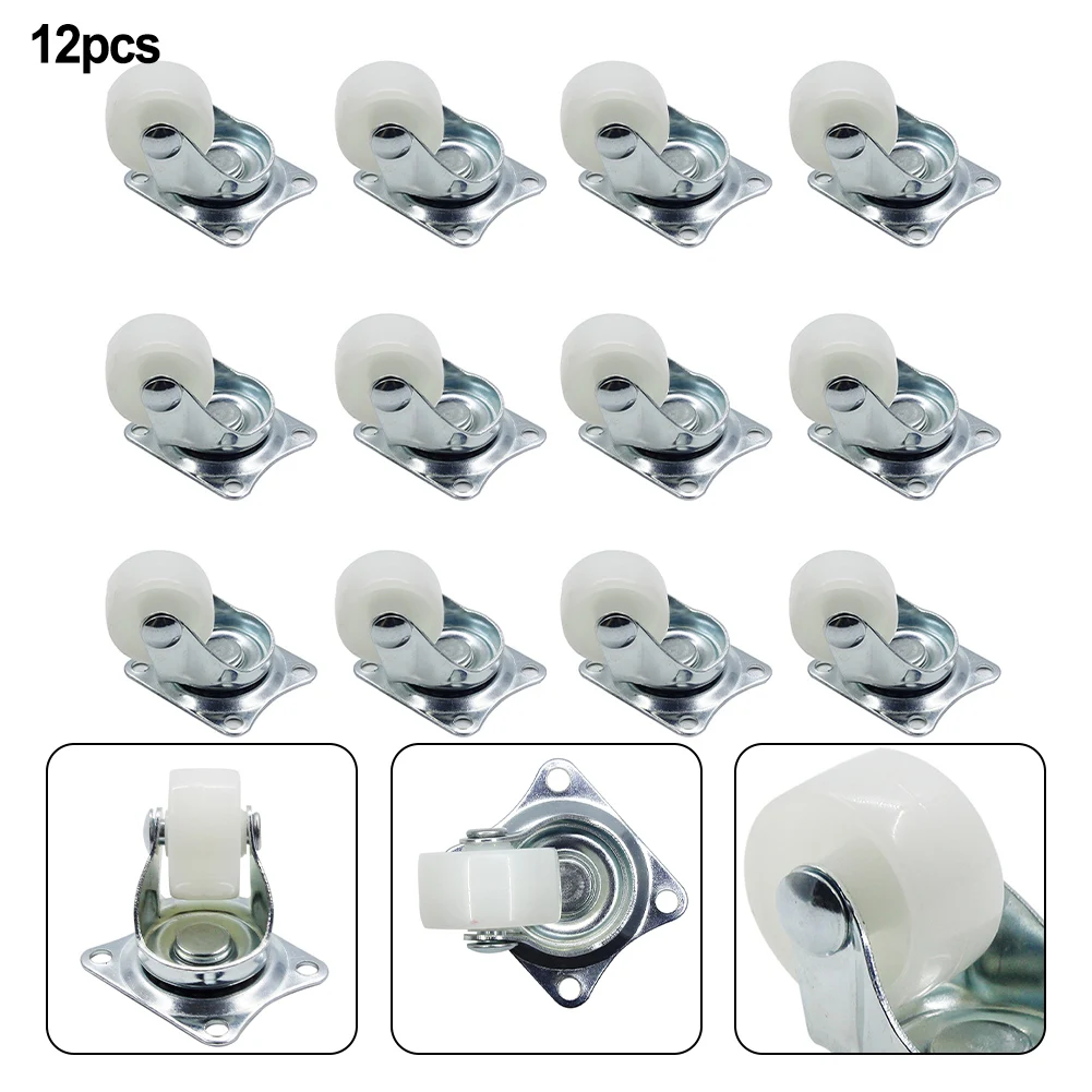 

4/12 Pcs Casters Kit Caster Stroller Wheel Swivel Caster With Rubber Mount Ball Bearing Wheels 1.46in X 1.25in Rotation Tools