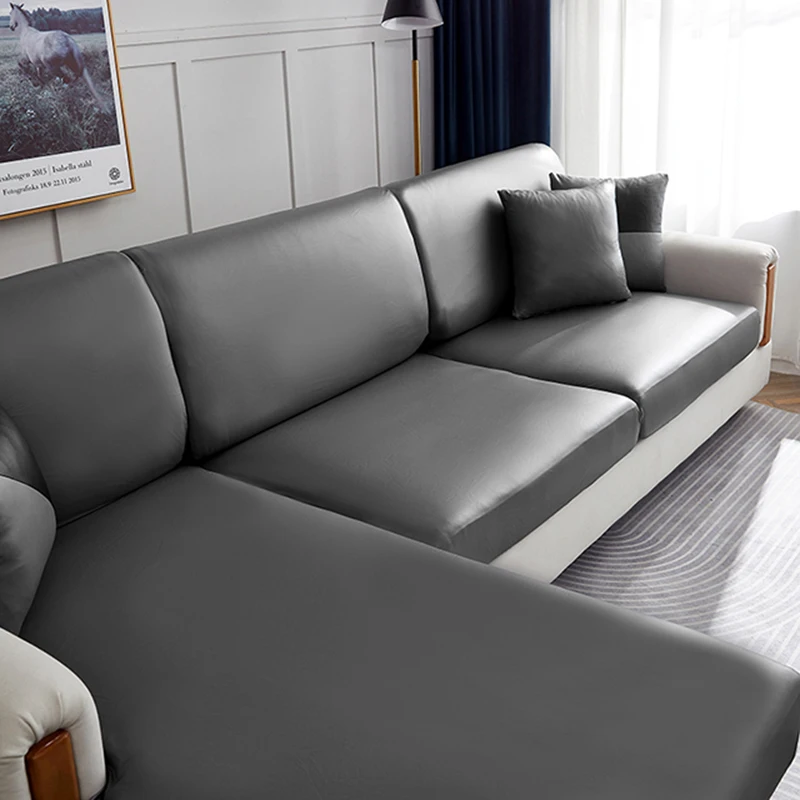 

Waterproof Oilproof PU Leather Sofa Cushion Cover Replacement Seat Cushion Cover L Shape Corner Sofa Cover