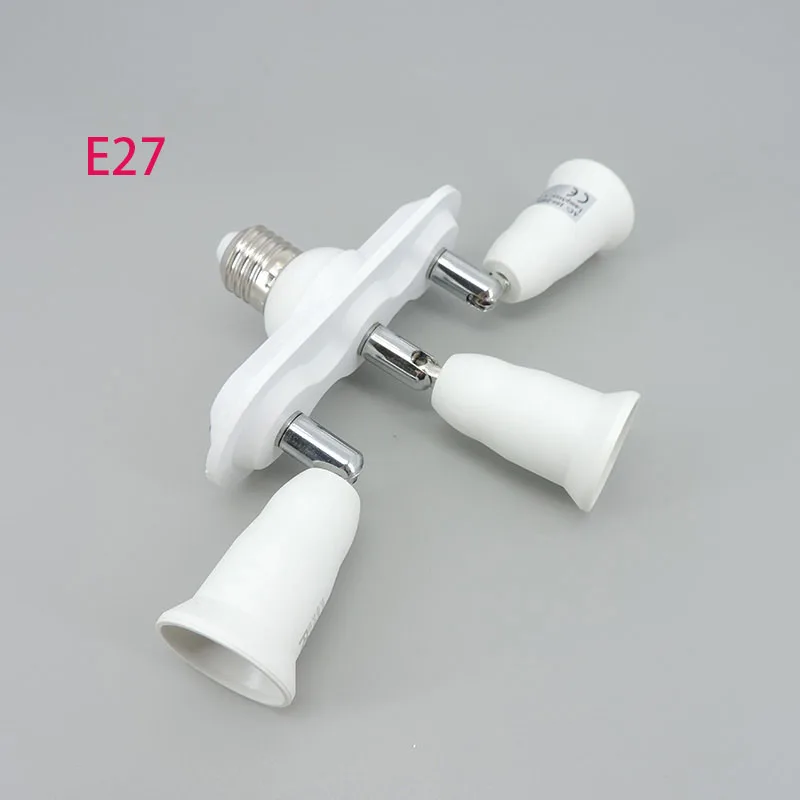 AC 110 В 220 гибкий 1 E27 To 3 3E27 Светодиодный светильник Разветвитель Лампа Цоколь