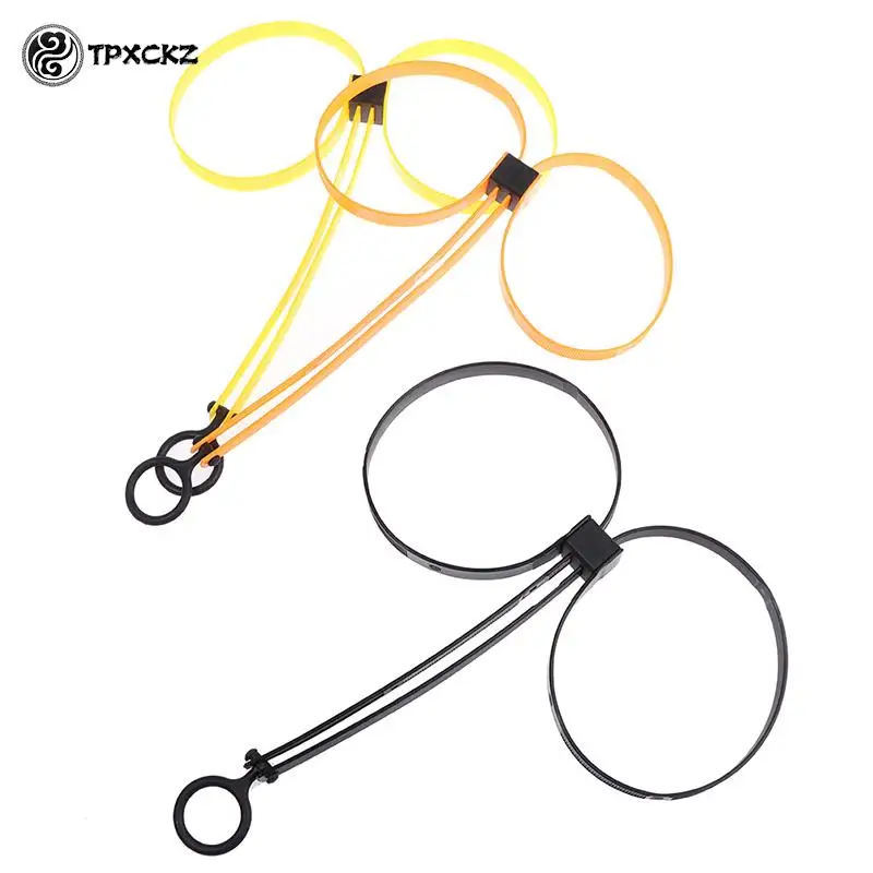 1Пластиковая двойная гибкая наручники одноразовые наручники с резиновыми замками из нейлона