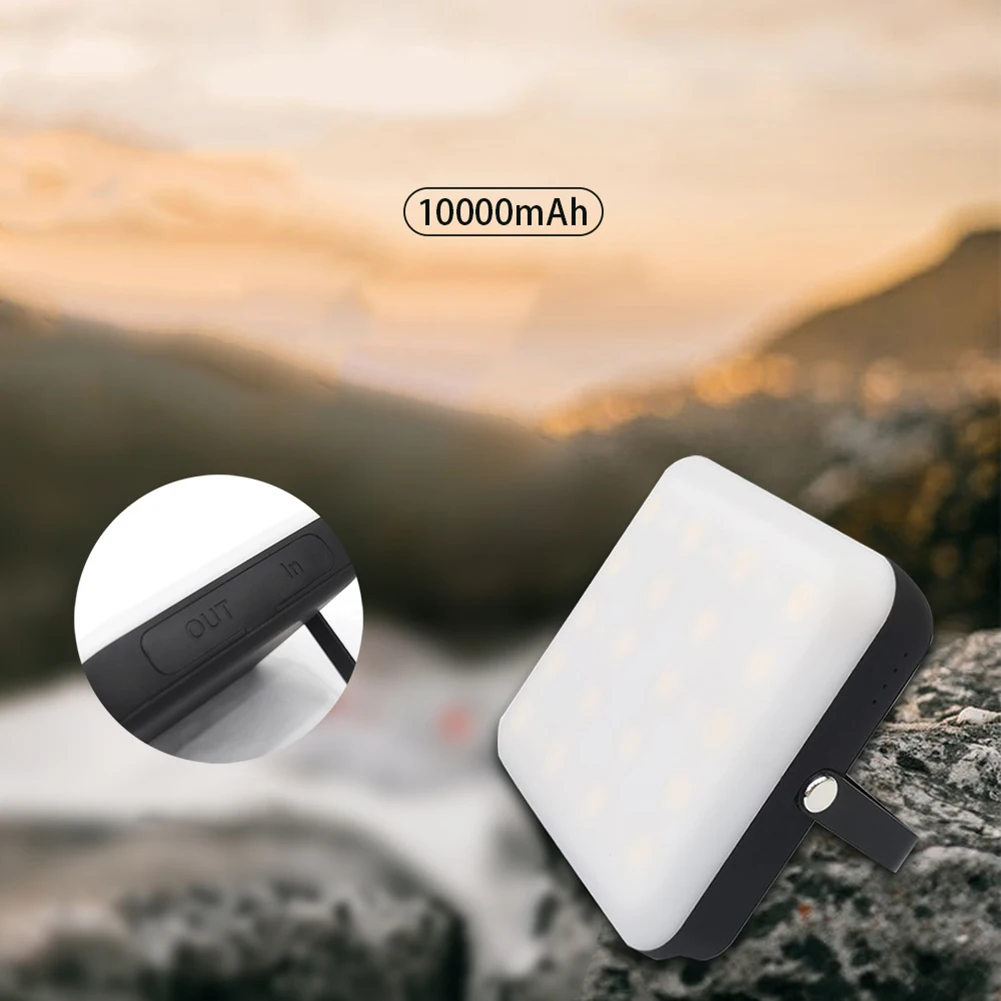 

10000mAh Camping Light With Storage Box 500-1000 Lumens Chargeable Tent Light Lantern For Camping Hiking Fishing Outdoor Tools