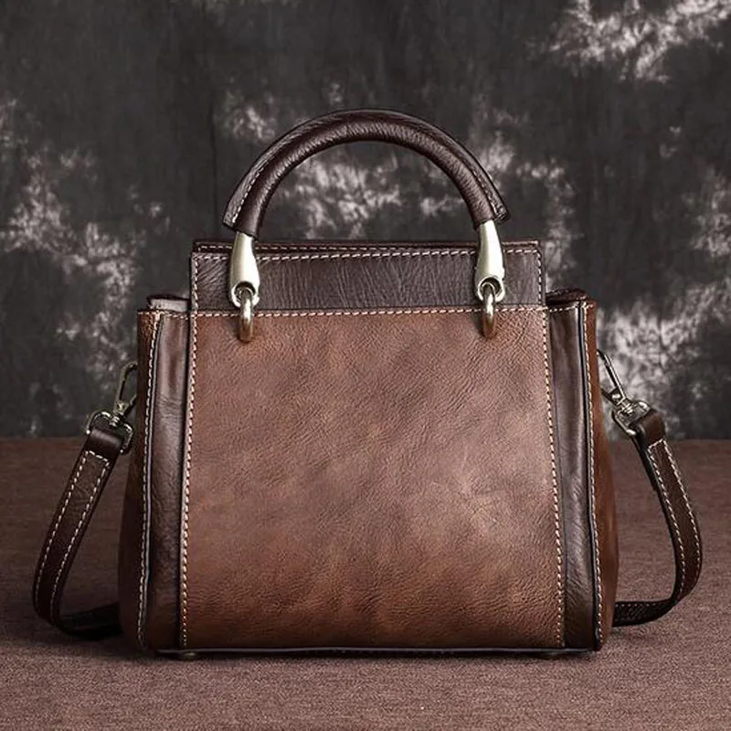 Сумка-мессенджер из натуральной кожи женская сумка-мессенджер в ретро-стиле с