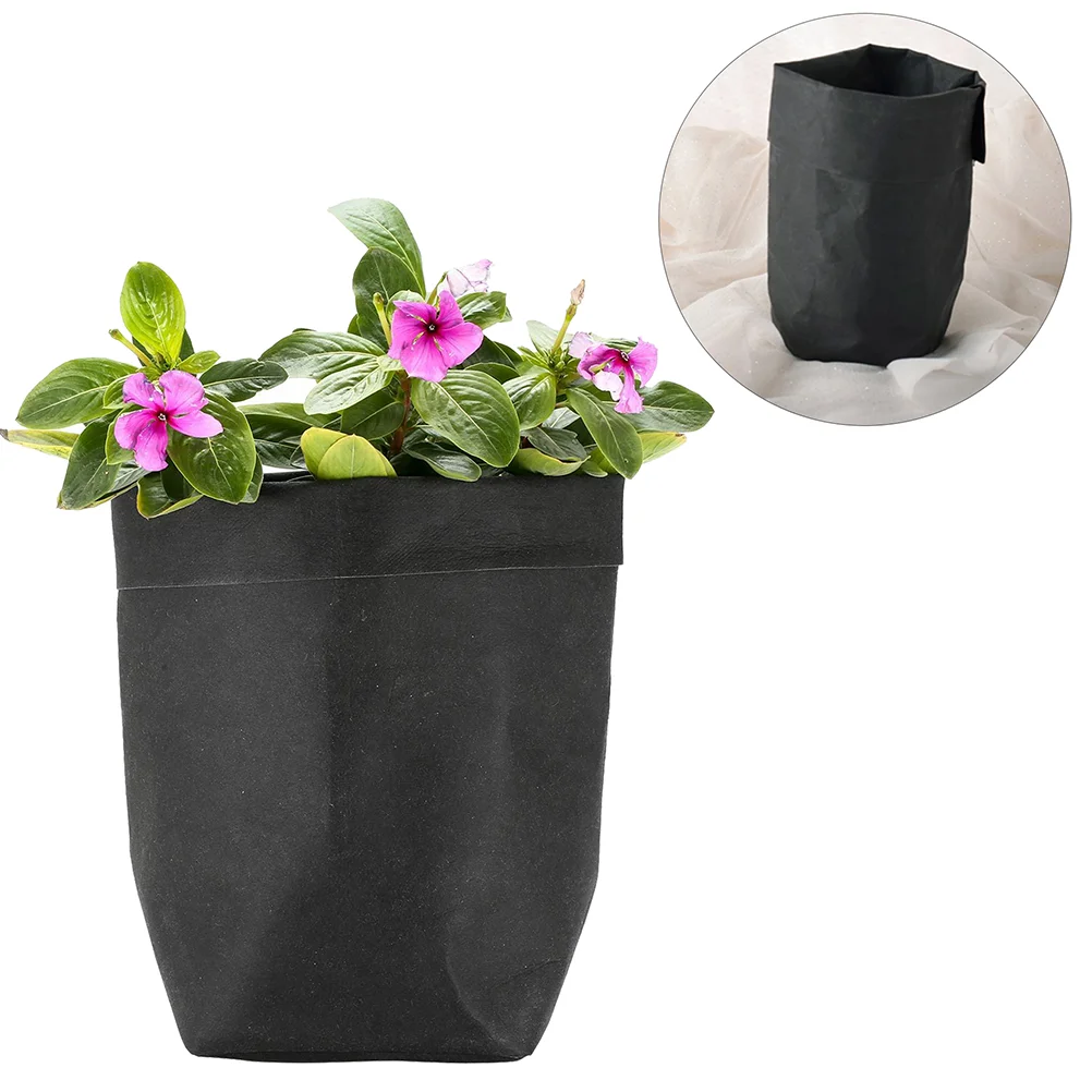 

Paper Pot Sundries Kraft Container Flower Garden Washable Cover Decorative Organizer Kitchen Grow Produce Reusable Grocery