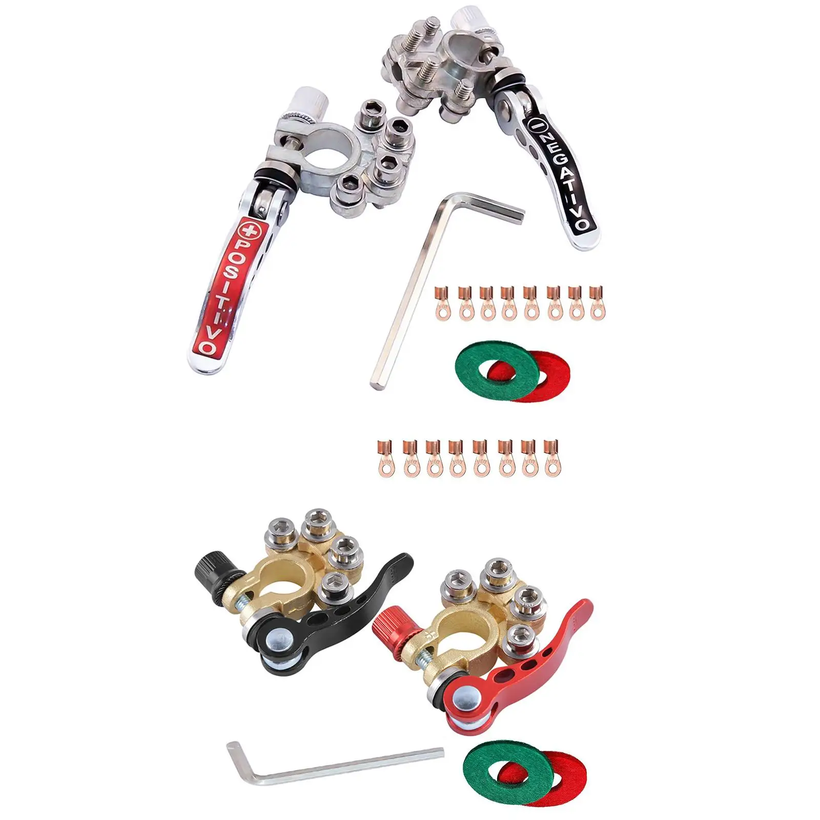 4-контактный разъем аккумулятора латунный автомобильный аккумуляторный для