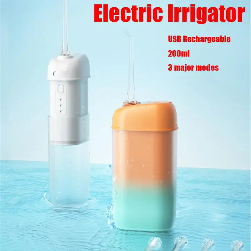 

Oral Irrigator Dental Portable Dental Water Flosser USB Rechargeable Water Jet Floss Tooth Cleaner Teeth Whitening