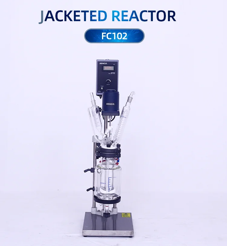 FC102 конкурентоспособная цена ПТФЭ стеклянный реактор аппарат для дистилляции 1 л