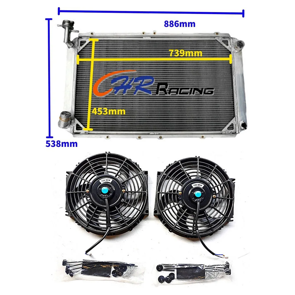 

3ROW Aluminum Radiator +Fan For NISSAN PATROL GQ SAFARI 2.8 & 4.2LT Diesel Y60 MT