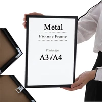 a3 a4 picture frames gold black silver metal photo frame living room bedroom decor wall hanging classic aluminum painting frame