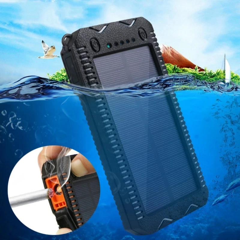 Солнечное беспроводное быстрое зарядное устройство Power Bank Открытый портативный