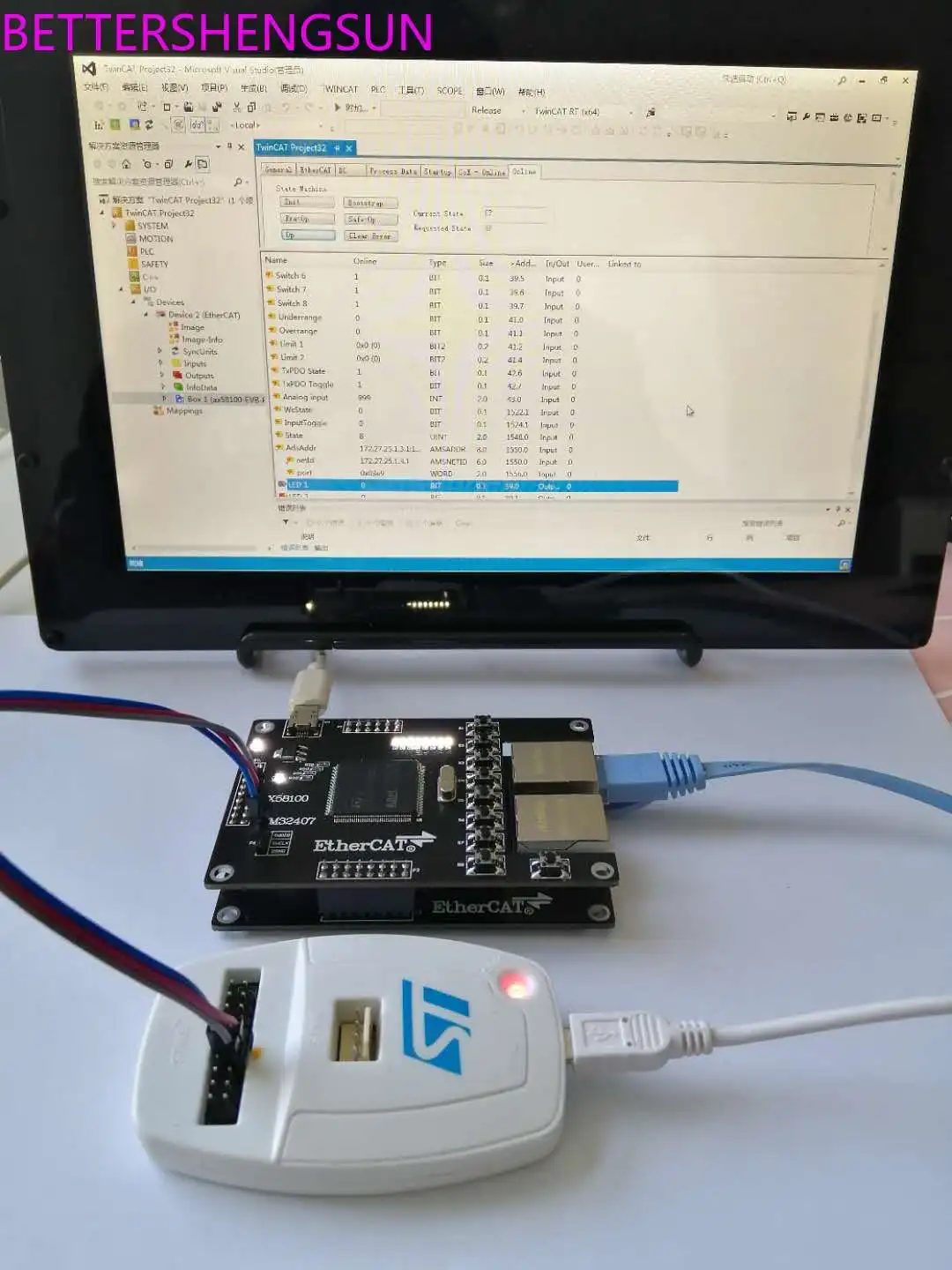 Плата разработки Ethernet slave AX58100 STM32F407ZGT6 SPI/Fcommunication