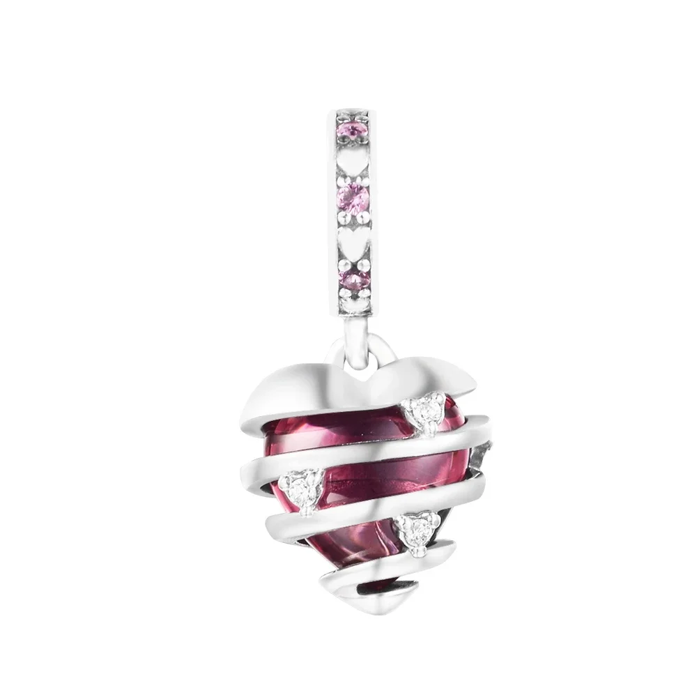 Logo S925 Sterling Dangle Chain Mother's Day Jewelry Charm Bracelets 2022 Trend Girl Friends 100% Real Silver Pendant Beads