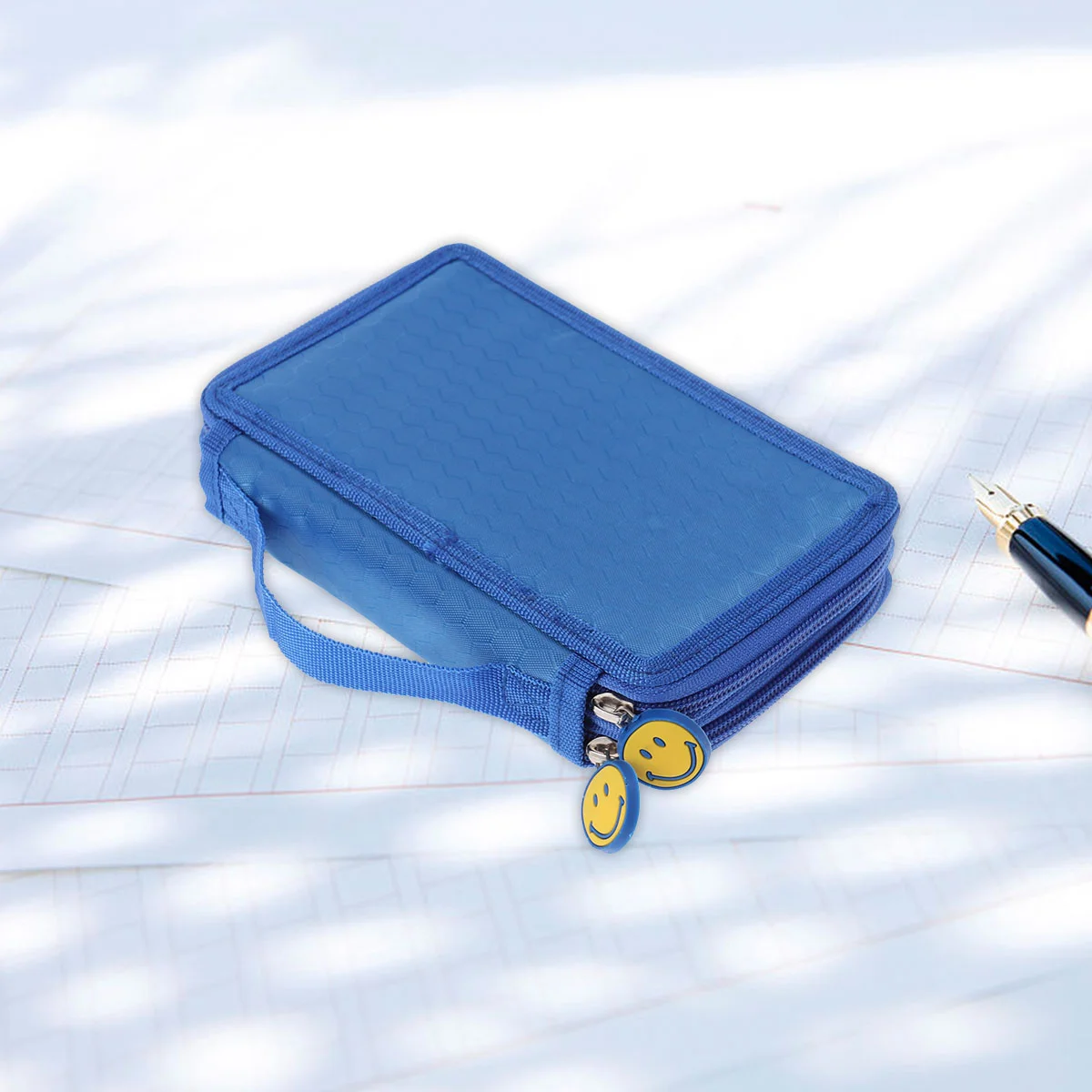 

Colored Case with Compartments 35 Slots Handy Bags Large for Watercolor Pencils Gel Pens and Ordinary Pencils