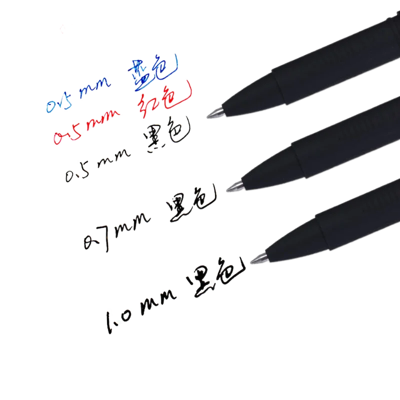 Ручка для подписи большой емкости 1 0 7 5 12 шт. черная синяя красная карбоновая