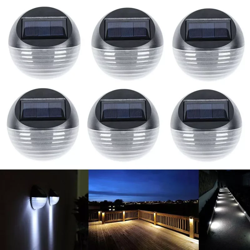 

2LEDs Solar Powered Wall Mount Light Outdoor Warm White Waterproof LED Garden Yard Fence Lamp Corrugated Solar Wall Spotlight