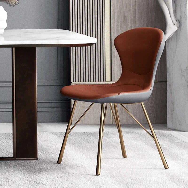 

Обеденный стул для дома, отеля, современный простой дизайнерсветильник легкий роскошный скандинавский ресторанный стул в европейском стил...