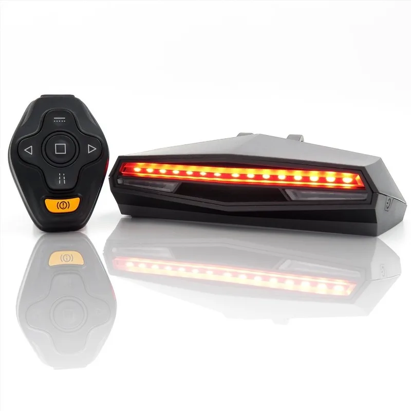 

Wireless Bike Tail Light Smart USB Rechargeable bike light Cycling Accessories Remote Turn led Bicycle Rear Light laser Signal