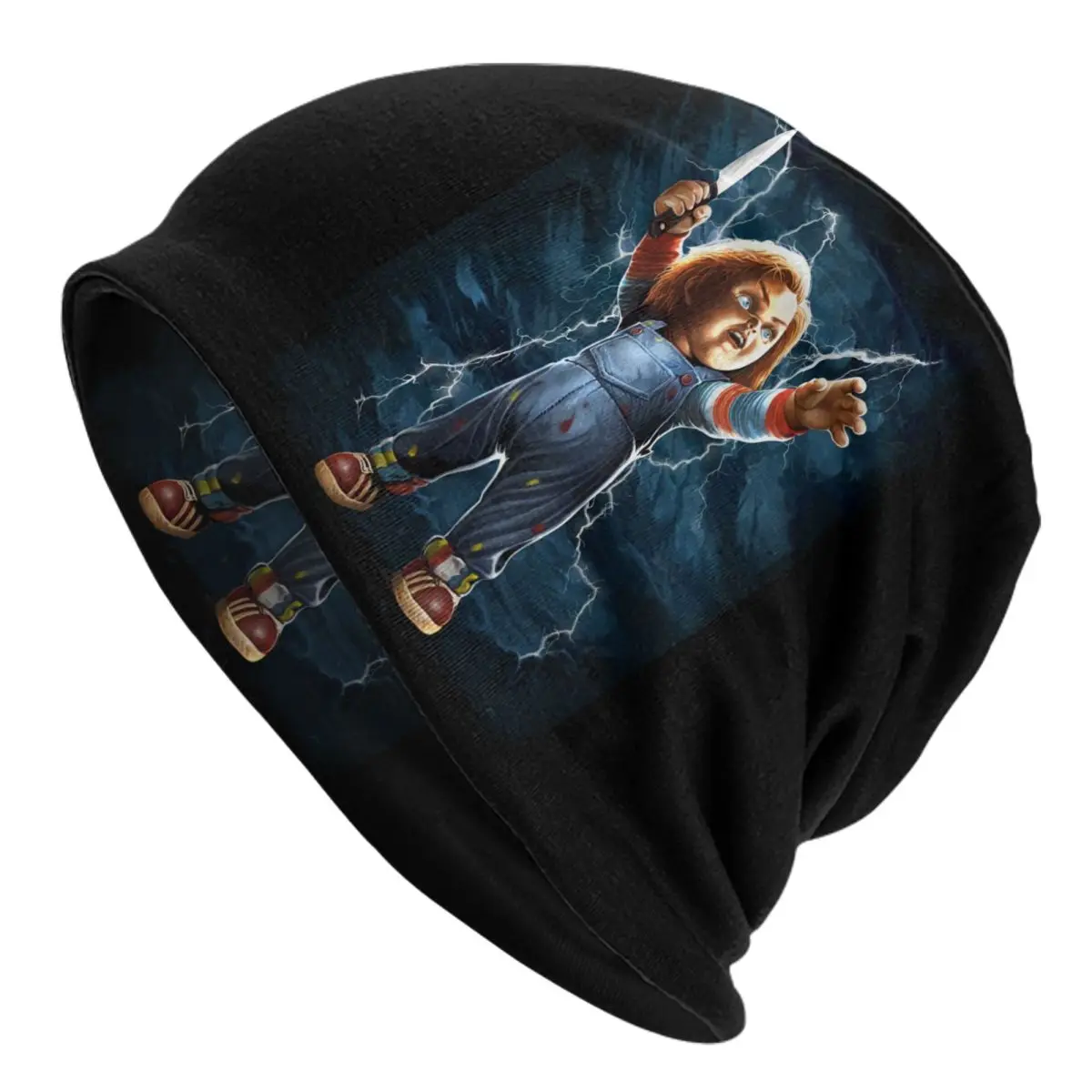 

Scary Chucky Killer Skullies Beanies Caps Unisex Streetwear Winter Warm Knitting Hat Adult Horror Movie Childs Play Bonnet Hats